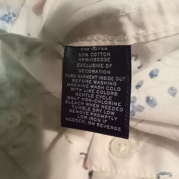 Lauren Ralph Lauren Lightweight Floral Roll tab Monogram 3/4 Sleeve size S - Picture 5 of 9